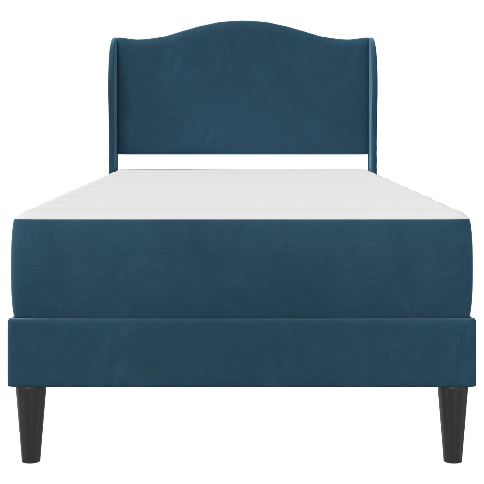Bedframe met hoofdeinde Blauw 90 x 190 cm Fluweel