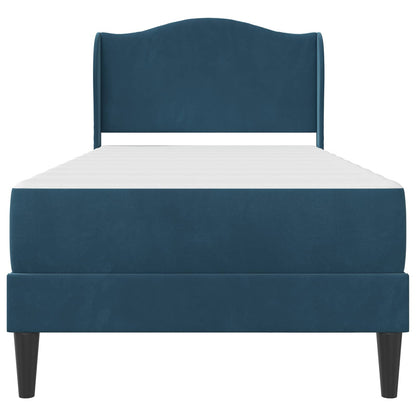 Bedframe met hoofdeinde Blauw 90 x 190 cm Fluweel