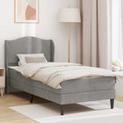 Bedframe 90x200 cm lichtgrijs fluweel