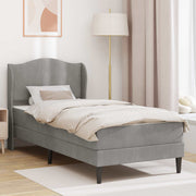 Bedframe 90x200 cm lichtgrijs fluweel