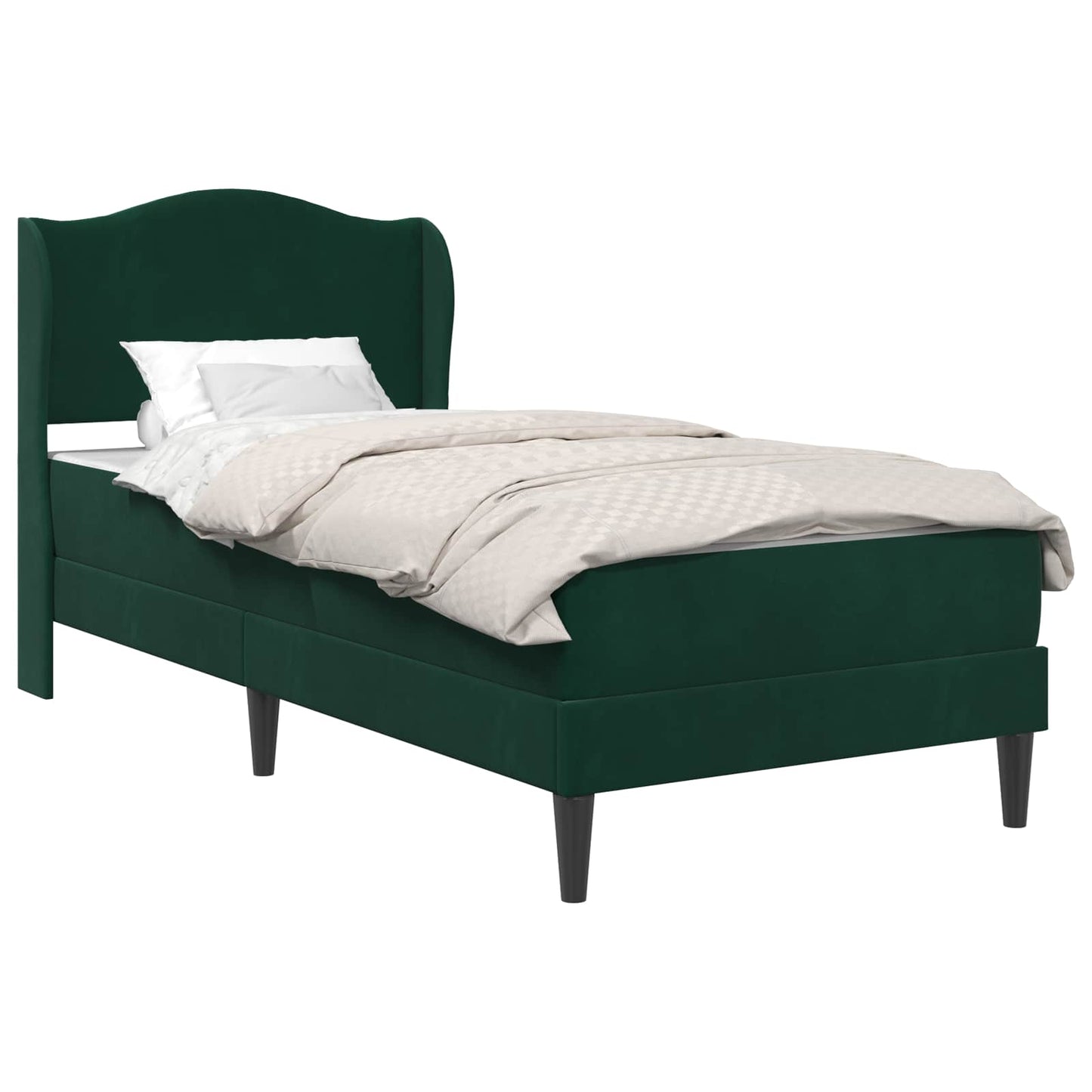 Bedframe met hoofdeinde Donkergroen 90 x 200 cm Fluweel