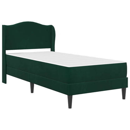 Bedframe met hoofdeinde Donkergroen 90 x 200 cm Fluweel