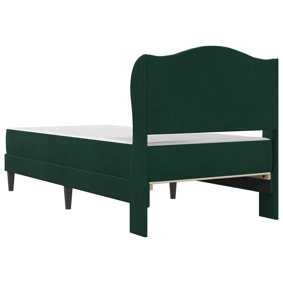 Bedframe met hoofdeinde Donkergroen 90 x 200 cm Fluweel