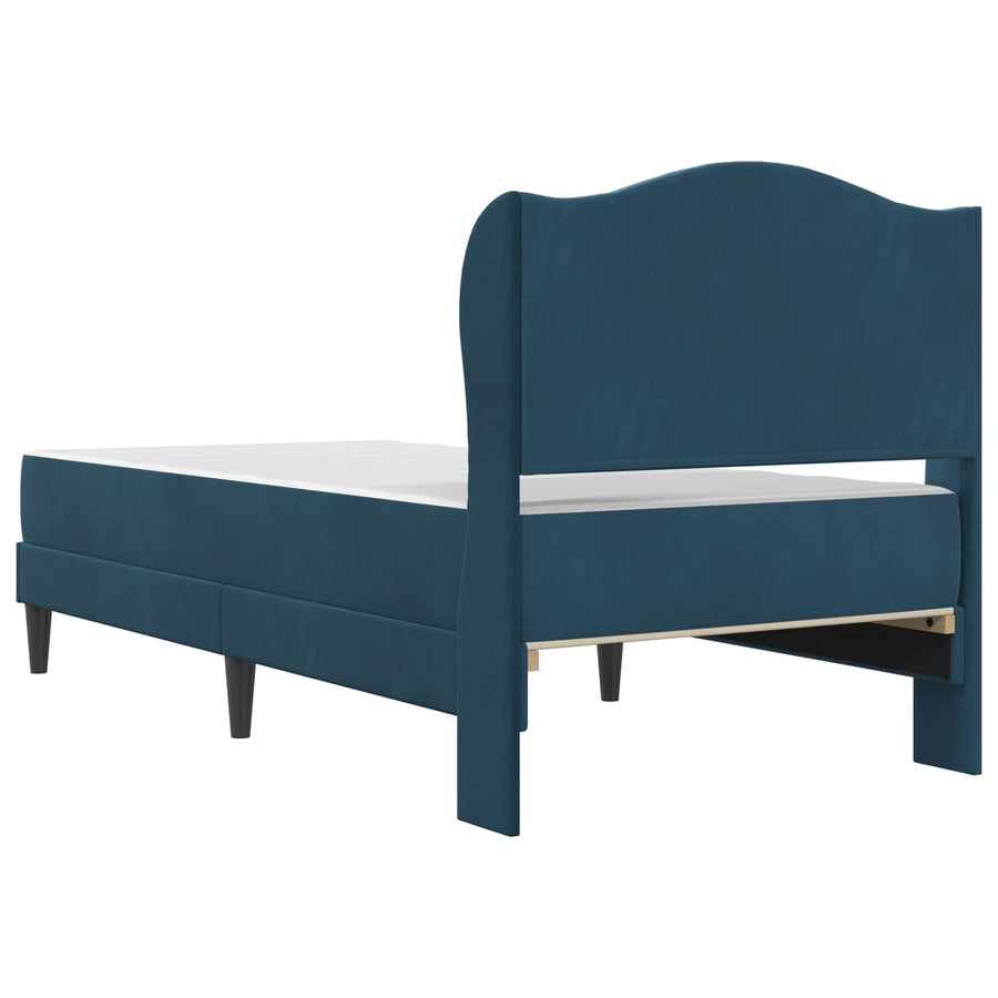 Bedframe met hoofdeinde Blauw 90 x 200 cm Fluweel