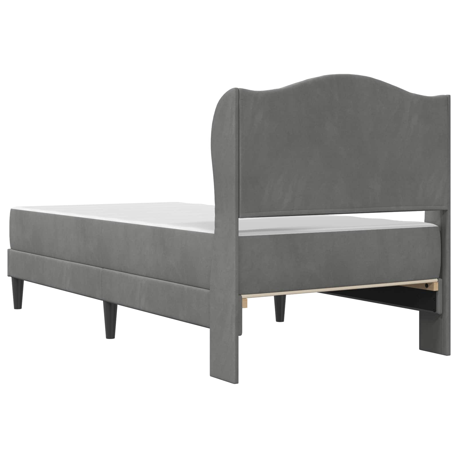 Bedframe met hoofdeinde Donkergrijs 100 x 200 cm Fluweel