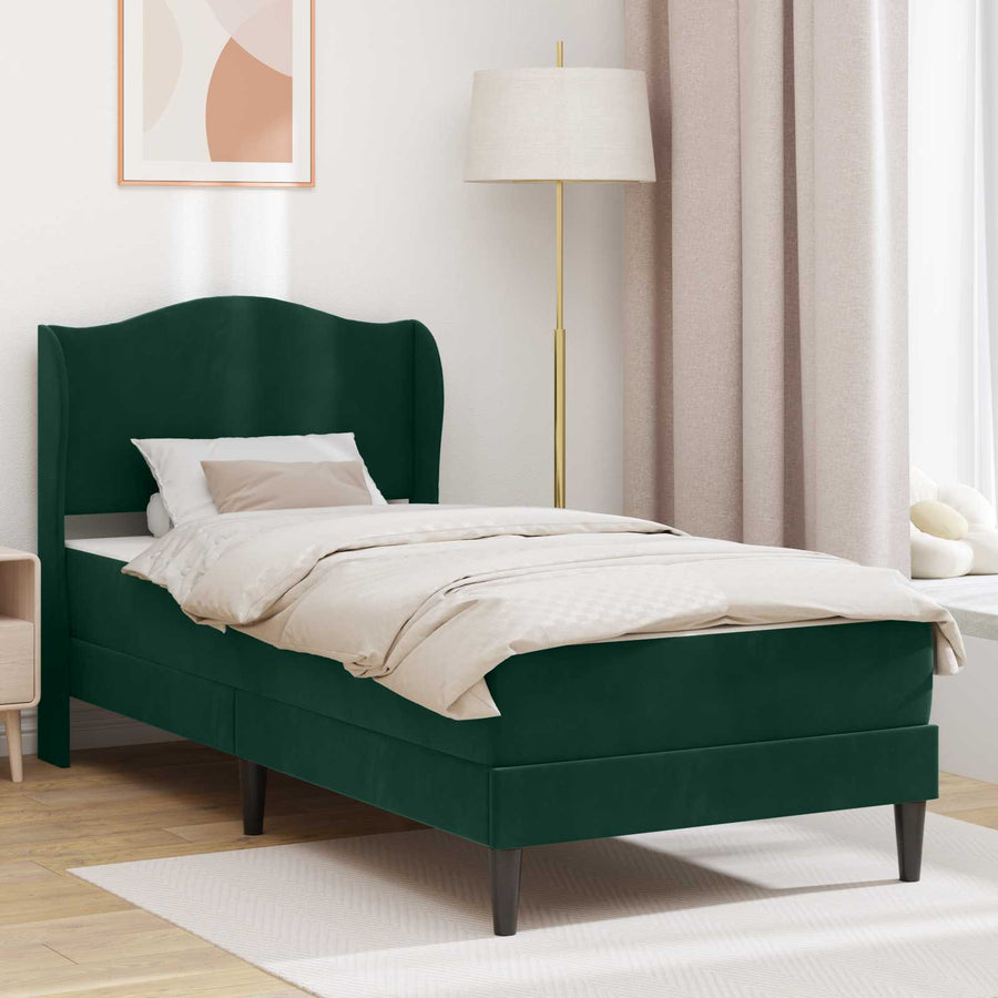 Bedframe met hoofdeinde Donkergroen 100 x 200 cm Fluweel