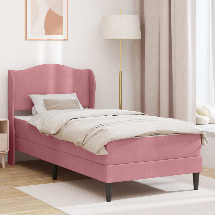 Bedframe met hoofdeinde Roze 100 x 200 cm Fluweel