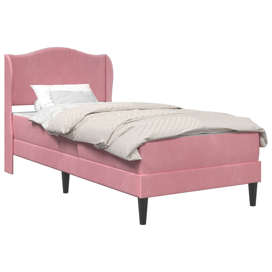 Bedframe met hoofdeinde Roze 100 x 200 cm Fluweel
