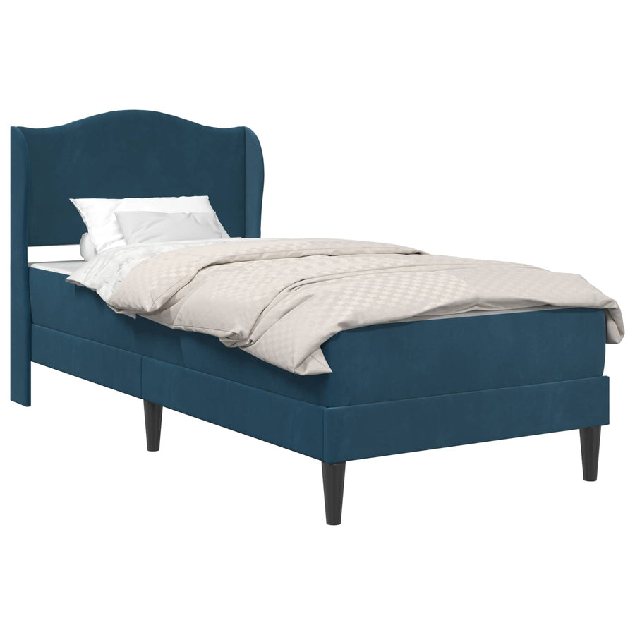 Bedframe met hoofdeinde Blauw 100 x 200 cm Fluweel