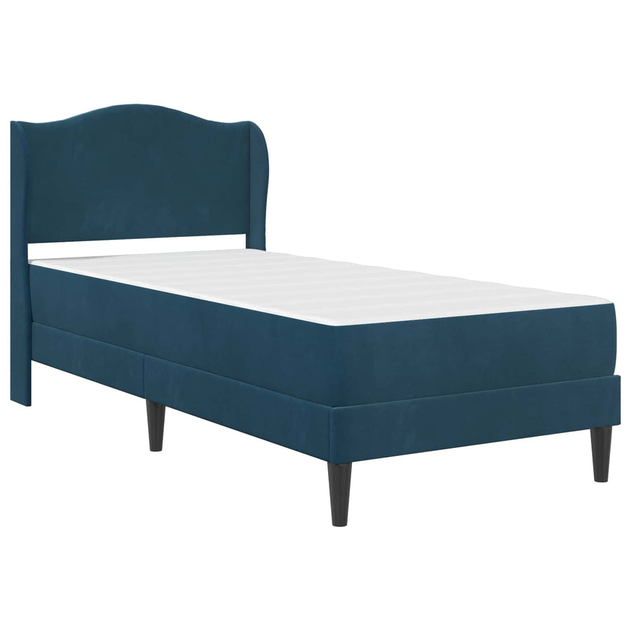 Bedframe met hoofdeinde Blauw 100 x 200 cm Fluweel