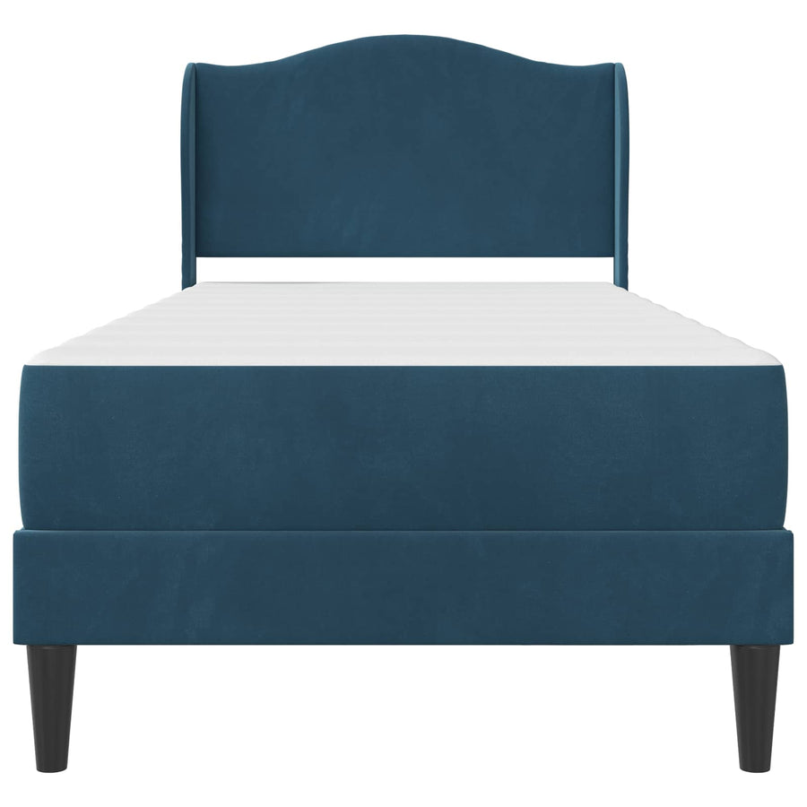 Bedframe met hoofdeinde Blauw 100 x 200 cm Fluweel