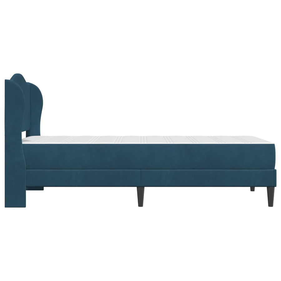 Bedframe met hoofdeinde Blauw 100 x 200 cm Fluweel