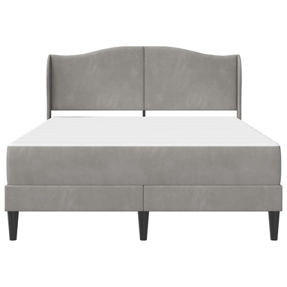 Bedframe met hoofdeinde Lichtgrijs 120 x 190 cm Fluweel