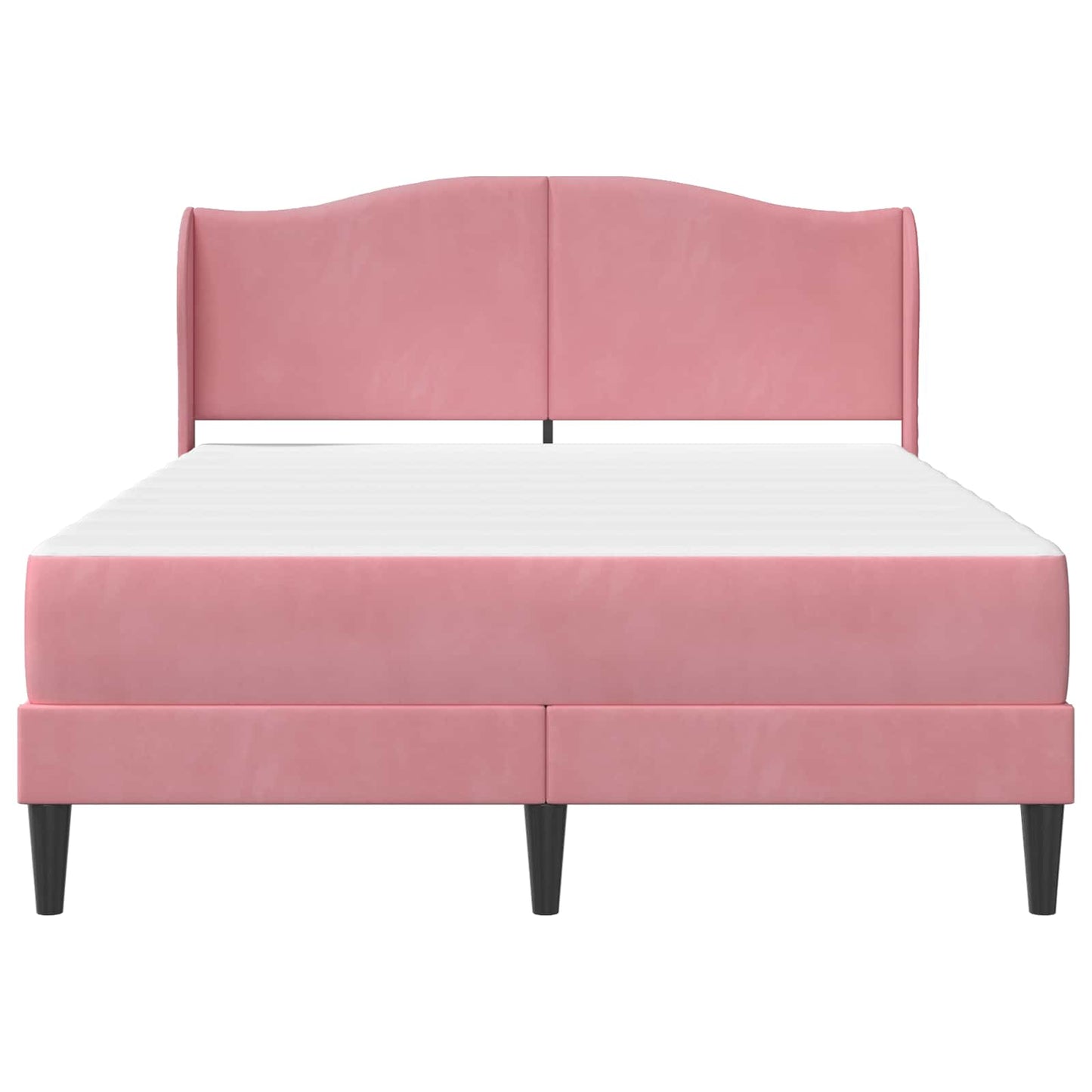 Bedframe met hoofdeinde 2 pcs Roze 120 x 190 cm Fluweel