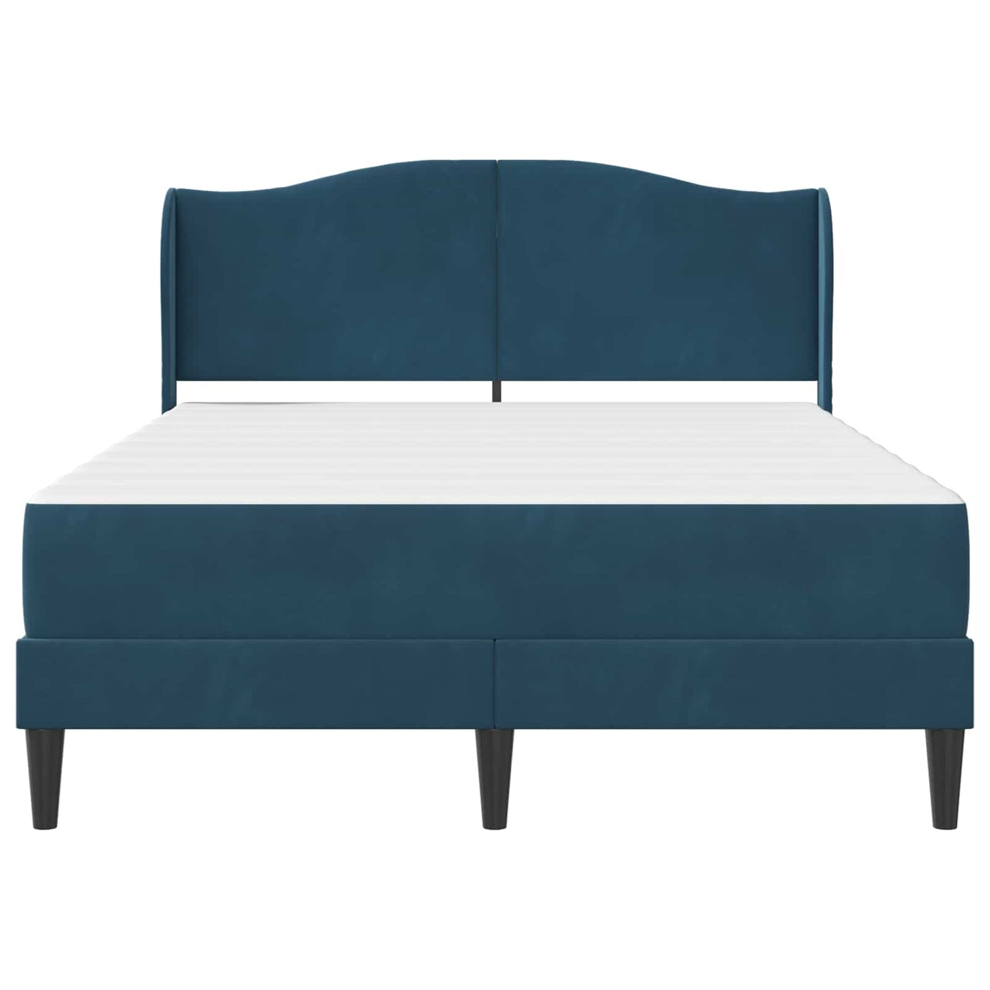 Bedframe met hoofdeinde 2 pcs Blauw 120 x 190 cm Fluweel