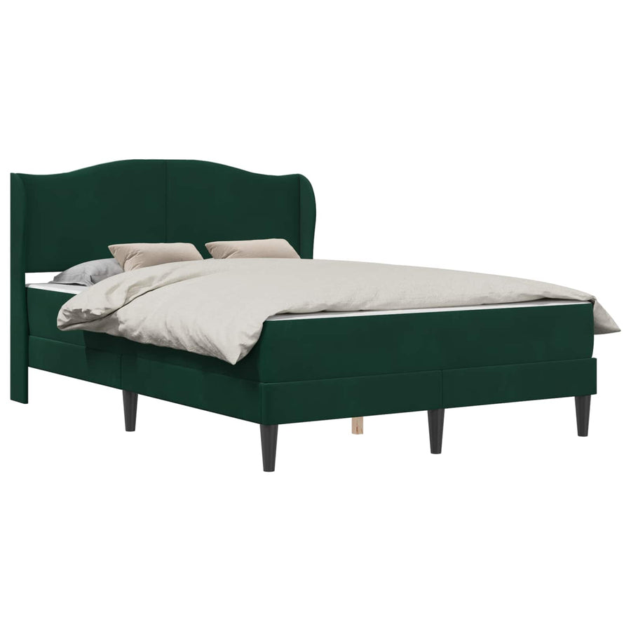 Bedframe met hoofdeinde Donkergroen 140 x 190 cm Fluweel