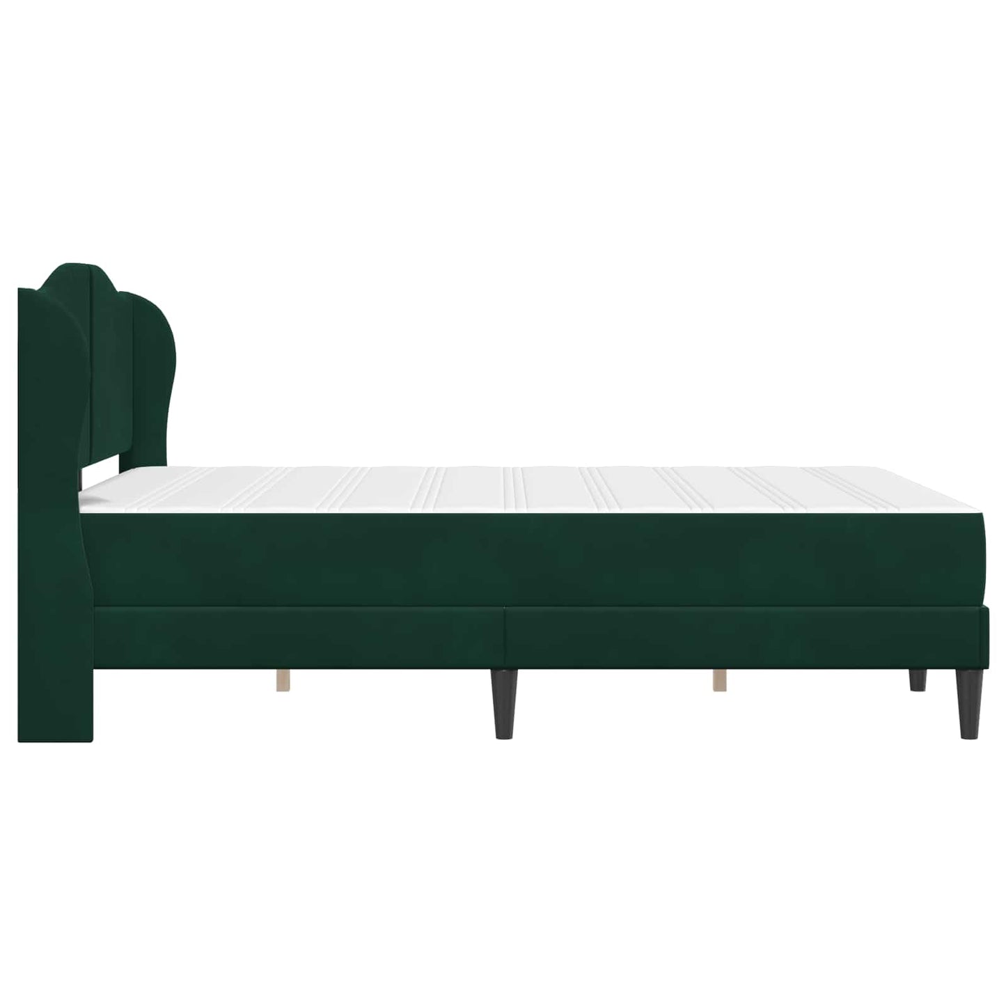Bedframe met hoofdeinde Donkergroen 140 x 190 cm Fluweel