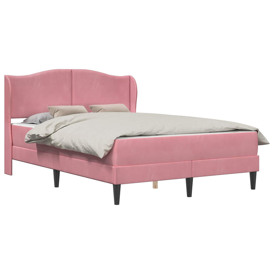 Bedframe met hoofdeinde Roze 140 x 190 cm Fluweel