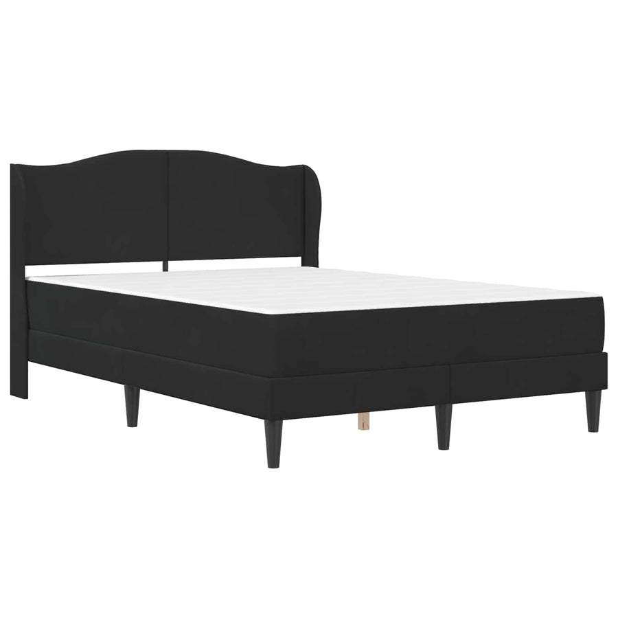 Bedframe met hoofdeinde Zwart 140 x 190 cm Fluweel