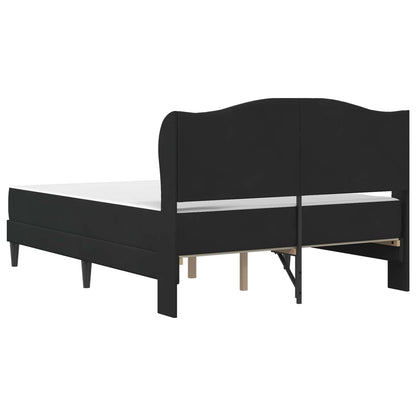 Bedframe met hoofdeinde Zwart 140 x 190 cm Fluweel
