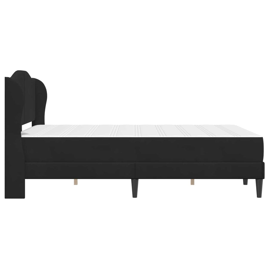 Bedframe met hoofdeinde Zwart 140 x 190 cm Fluweel