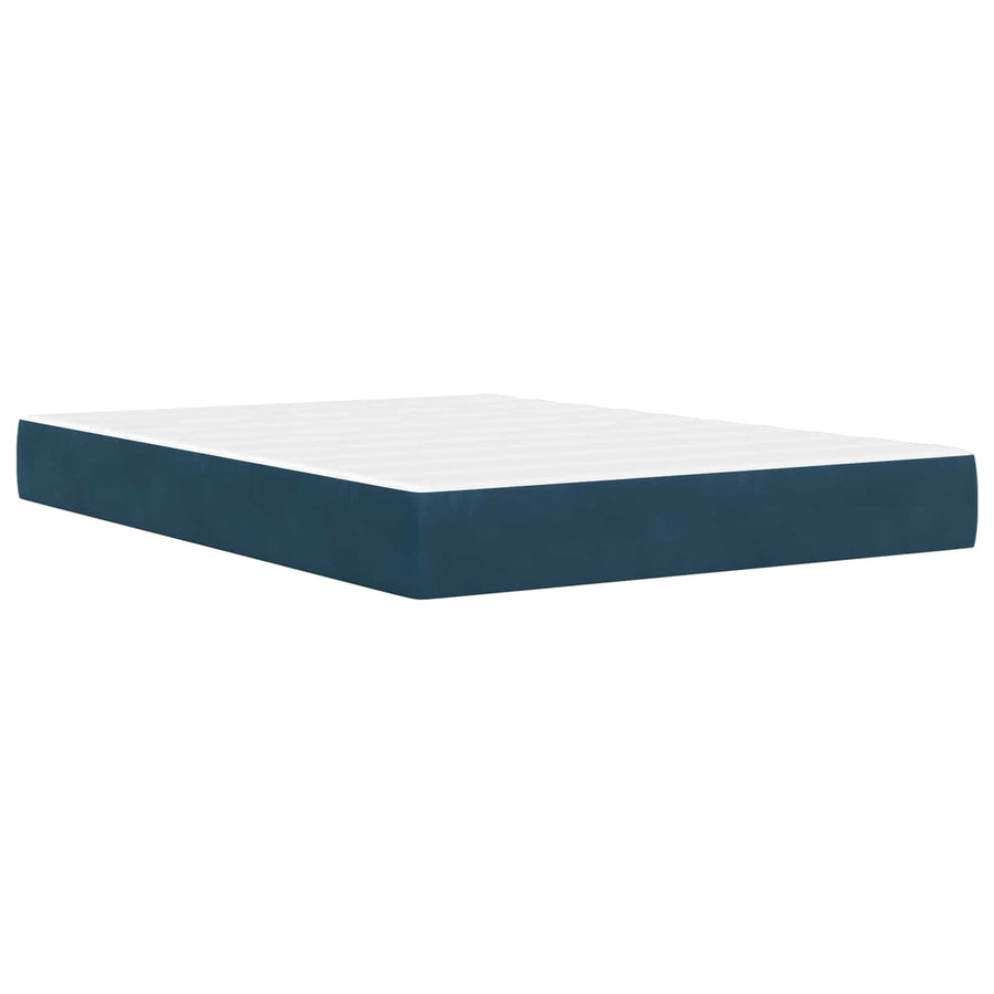 Bedframe met hoofdeinde Blauw 140 x 190 cm Fluweel