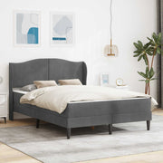 Bedframe 140x200 cm donkergrijs fluweel