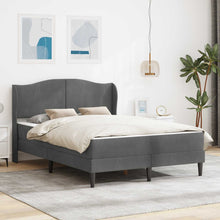 Bedframe met hoofdeinde Donkergrijs 160 x 200 cm Fluweel