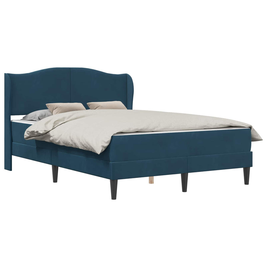 Bedframe met hoofdeinde Blauw 160 x 200 cm Fluweel