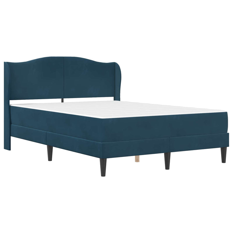 Bedframe met hoofdeinde Blauw 160 x 200 cm Fluweel