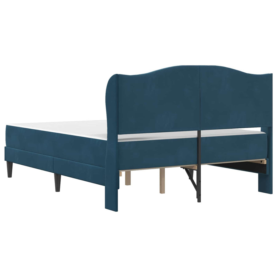 Bedframe met hoofdeinde Blauw 160 x 200 cm Fluweel