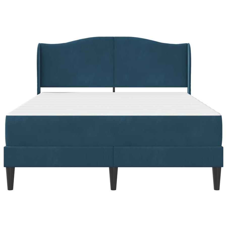 Bedframe met hoofdeinde Blauw 160 x 200 cm Fluweel