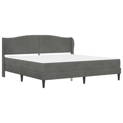 Bedframe met hoofdeinde Donkergrijs 180 x 200 cm Fluweel