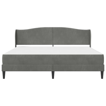 Bedframe met hoofdeinde Donkergrijs 180 x 200 cm Fluweel