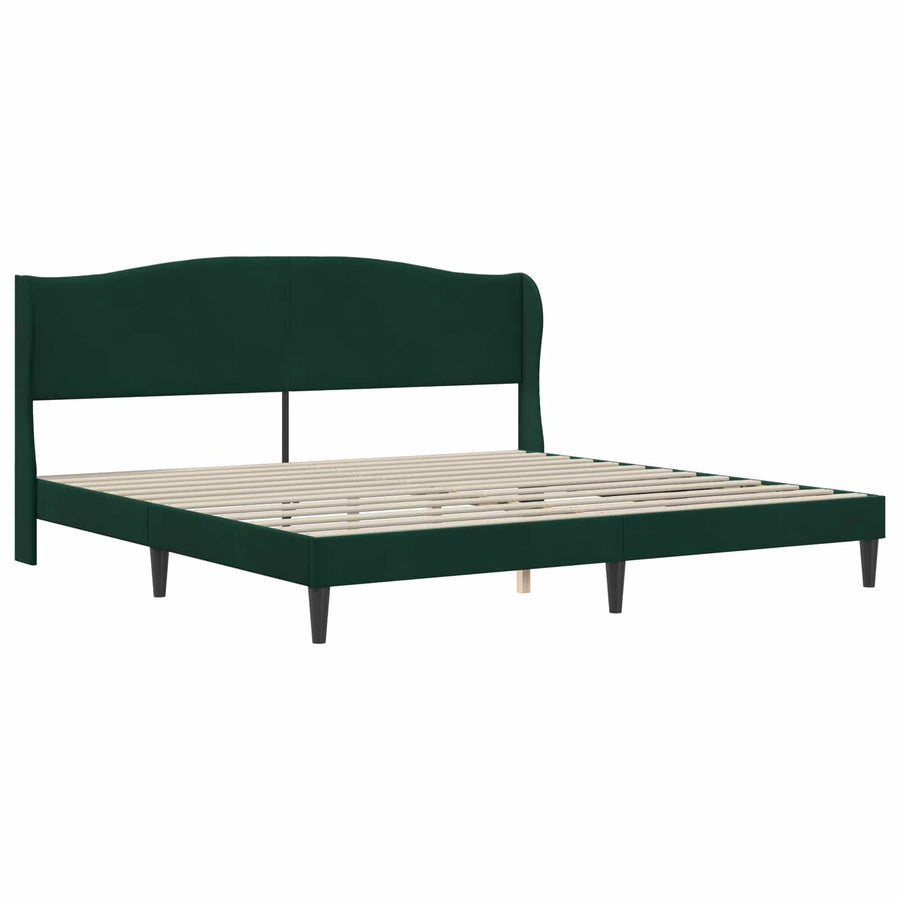 Bedframe met hoofdeinde Donkergroen 180 x 200 cm Fluweel