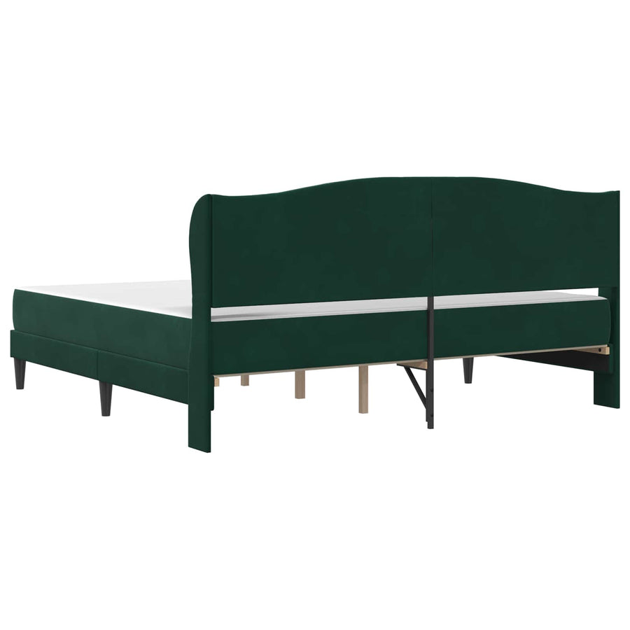 Bedframe met hoofdeinde Donkergroen 180 x 200 cm Fluweel