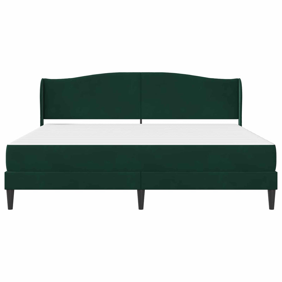 Bedframe met hoofdeinde Donkergroen 180 x 200 cm Fluweel