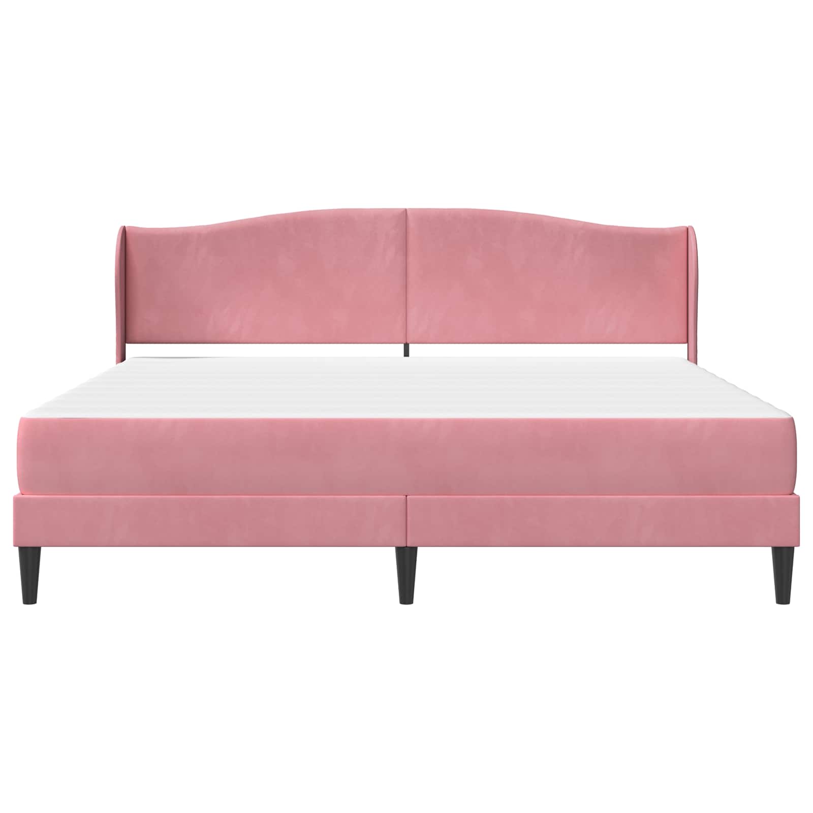 Bedframe met hoofdeinde Roze 180 x 200 cm Fluweel
