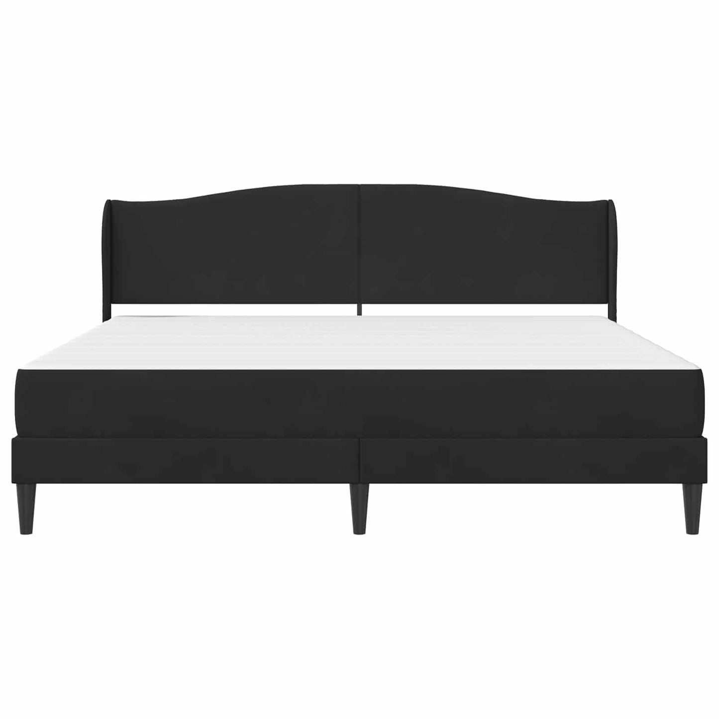 Bedframe met hoofdeinde Zwart 180 x 200 cm Fluweel