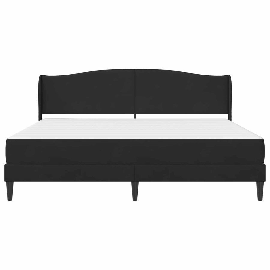 Bedframe met hoofdeinde Zwart 180 x 200 cm Fluweel