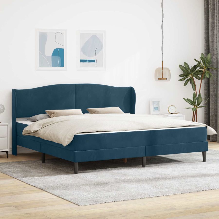 Bedframe met hoofdeinde Blauw 180 x 200 cm Fluweel