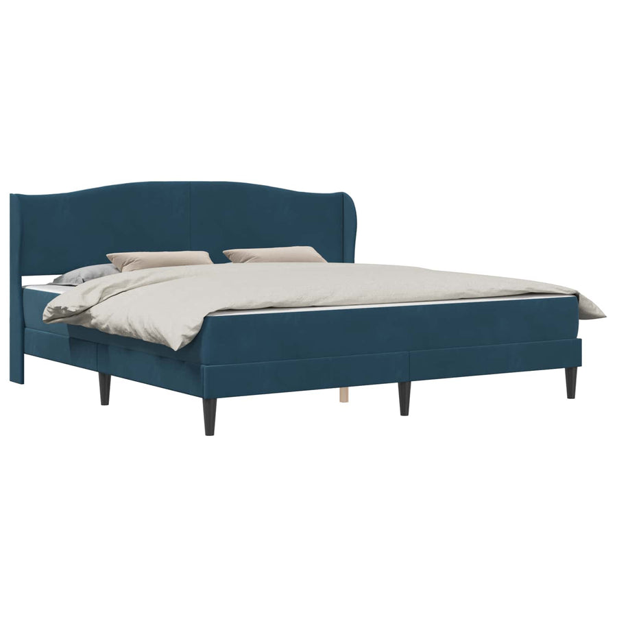 Bedframe met hoofdeinde Blauw 180 x 200 cm Fluweel