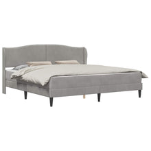 Bedframe met hoofdeinde Lichtgrijs 200 x 200 cm Fluweel