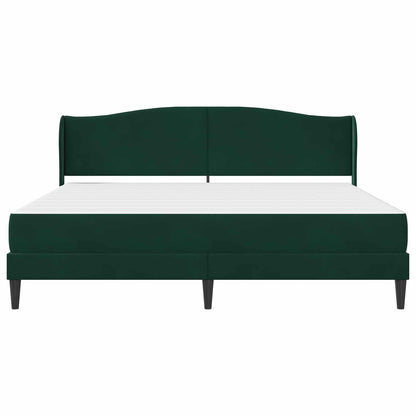Bedframe met hoofdeinde Donkergroen 200 x 200 cm Fluweel