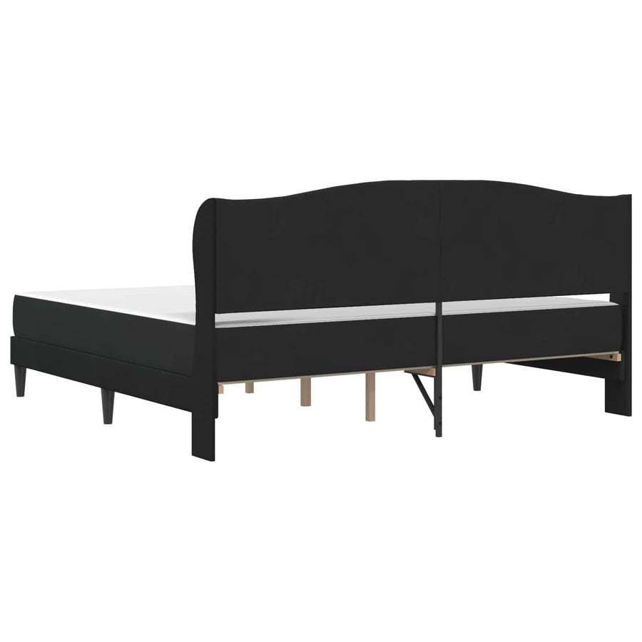 Bedframe met hoofdeinde Zwart 200 x 200 cm Fluweel