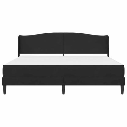 Bedframe met hoofdeinde Zwart 200 x 200 cm Fluweel