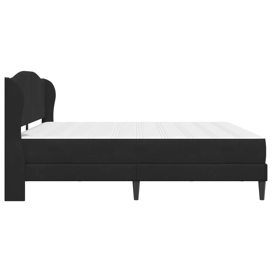 Bedframe met hoofdeinde Zwart 200 x 200 cm Fluweel