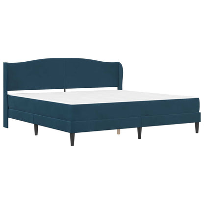Bedframe met hoofdeinde Blauw 200 x 200 cm Fluweel