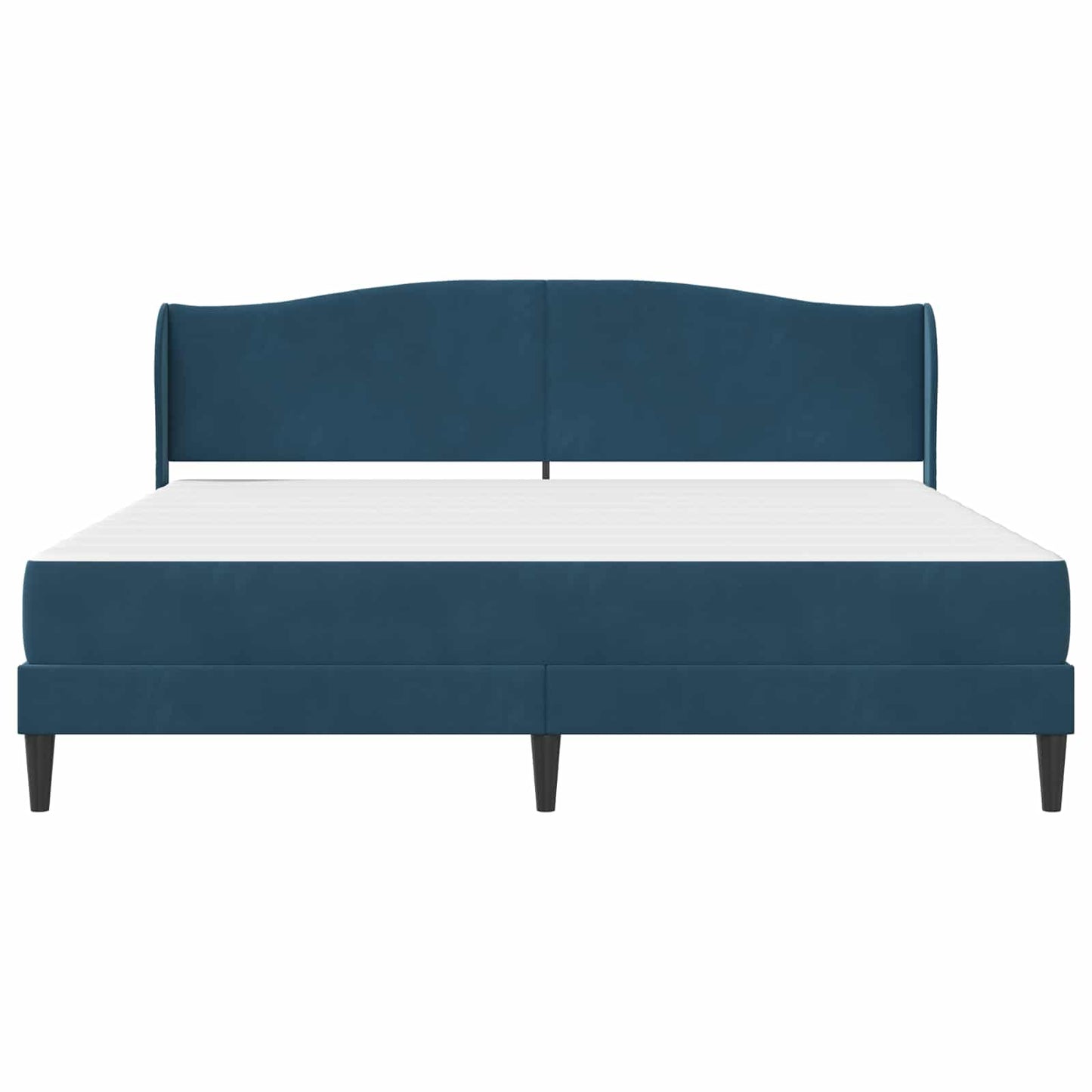 Bedframe met hoofdeinde Blauw 200 x 200 cm Fluweel