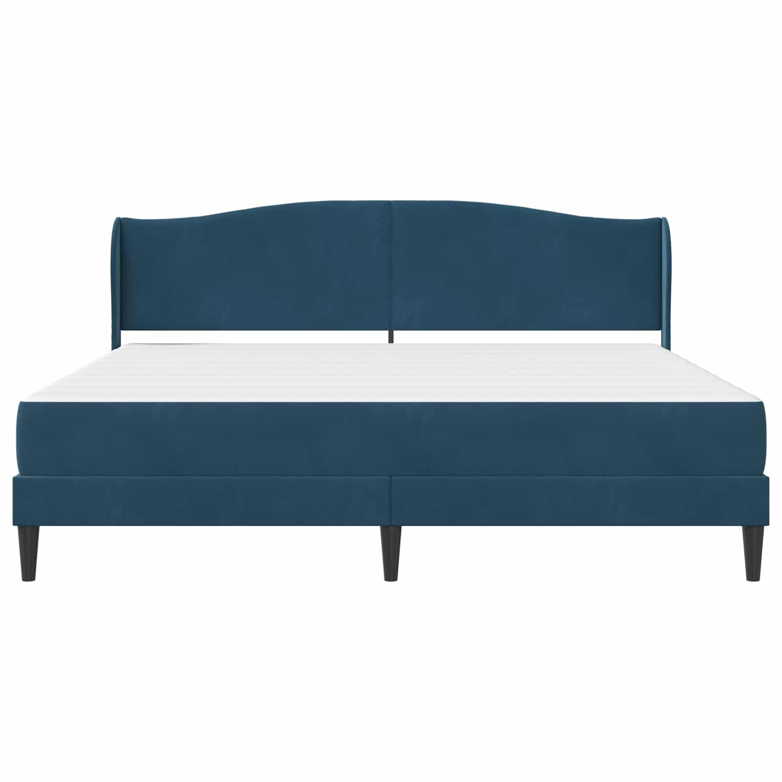 Bedframe met hoofdeinde Blauw 200 x 200 cm Fluweel